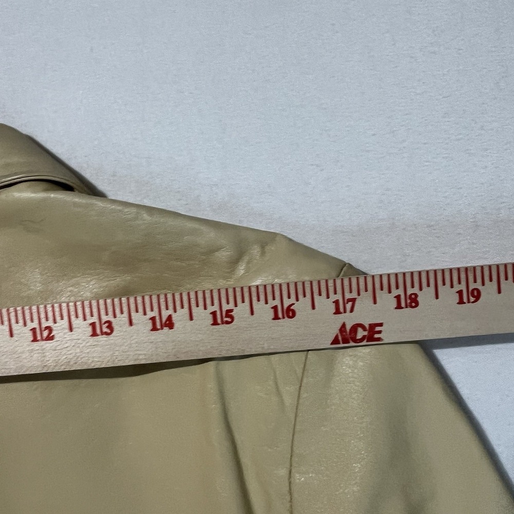 Vera Pelle Made in Italy Leather Stylish Yellow Jacket Size M (Italian size 42) - Picture 12 of 16